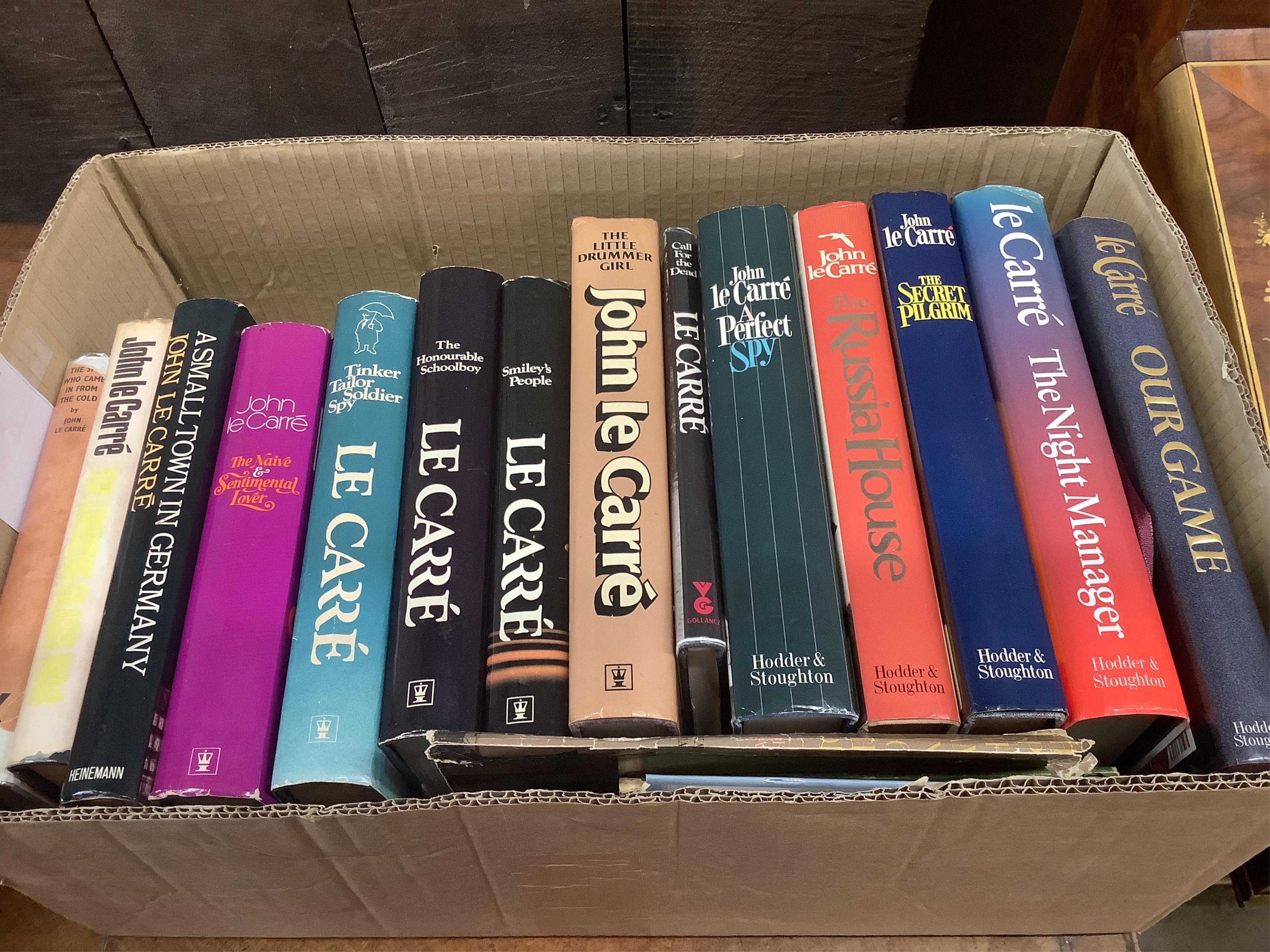 Le Carré, John - 27 works, all with d/j’s, 10 signed - Silverview, 2021; Agent Running in the Field, one of 100, signed, 2019; A Legacy of Spies, signed, 2017; The Pigeon Tunnel: Stories from my Life, 2016; A Delicate Tr